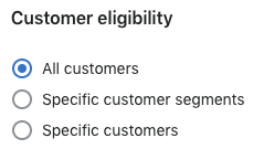 Customer eligibility section.