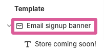 Email signup banner