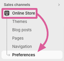 Online store preferences