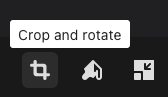 A picture of the Crop and Rotate icon.