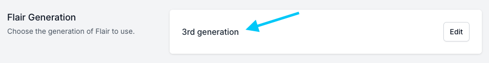 Flair generation setting