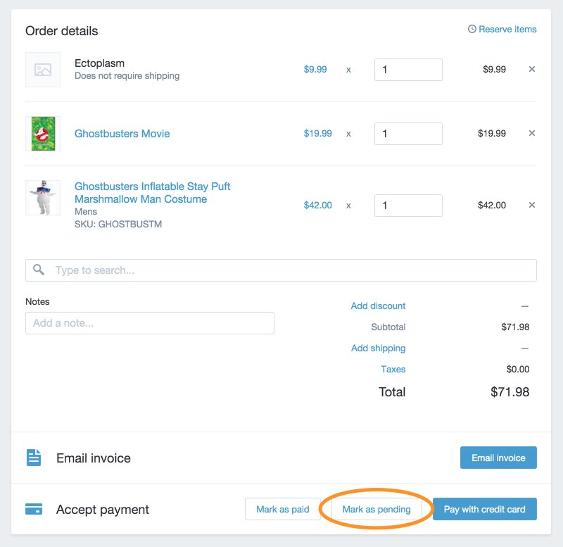 Shopify Create Draft Order