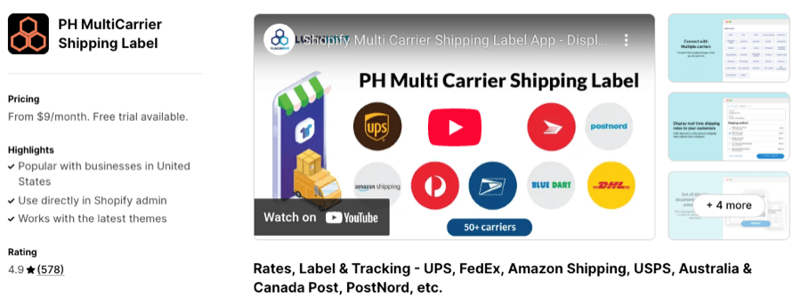 Multi Carrier Shipping Label