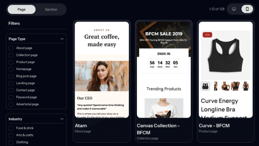 Pagefly templates