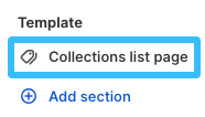 Collections list page