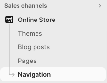 Online store navigation