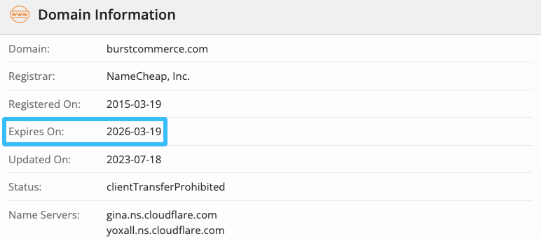 check domain name expiration