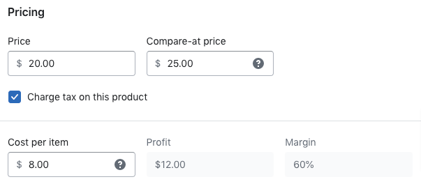 Product price
