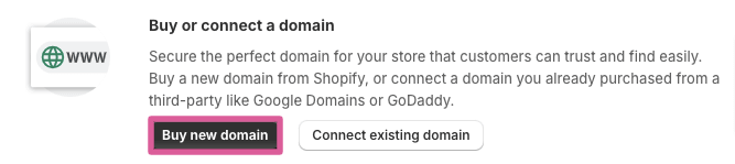 Buy new domain