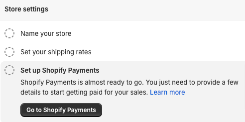 Got to Shopify Payments