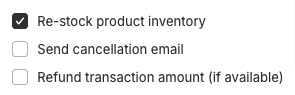 Re-stock product inventory