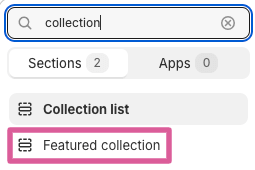 Shopify featured collection