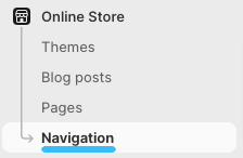 Online store navigation