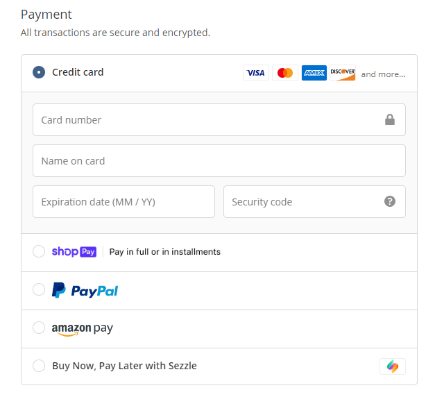 Vary Your Payment Options