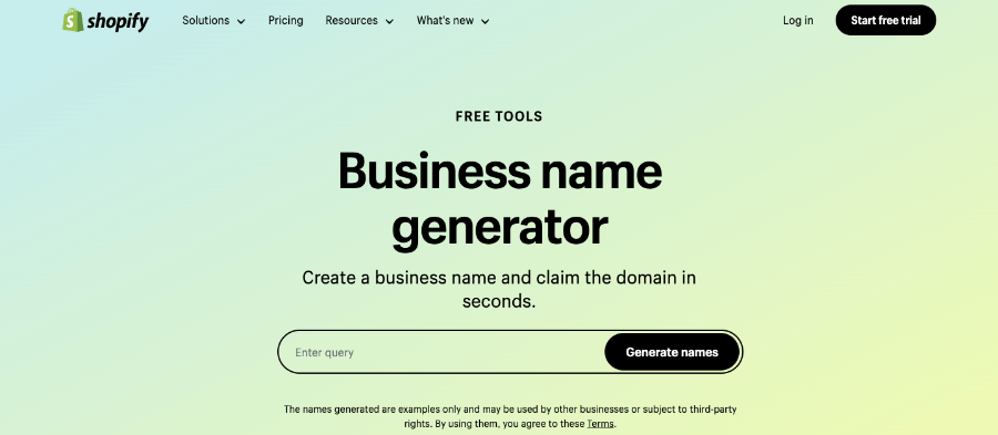 Business name generator