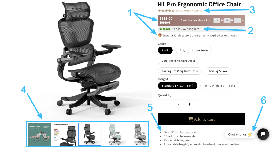 Optimized product page example