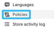 Shopify store policies