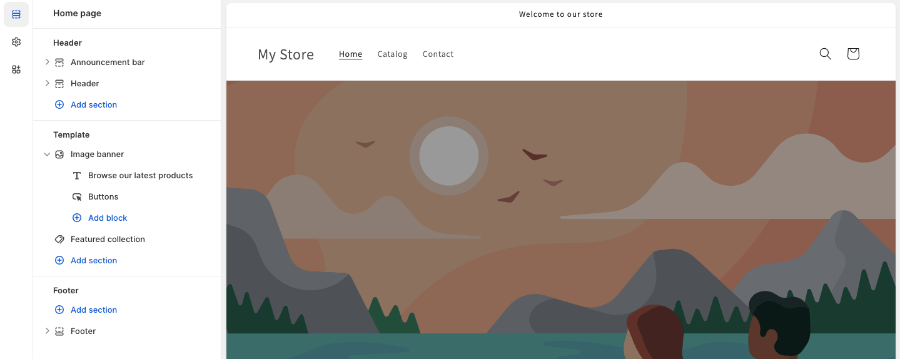 Shopify theme customizer