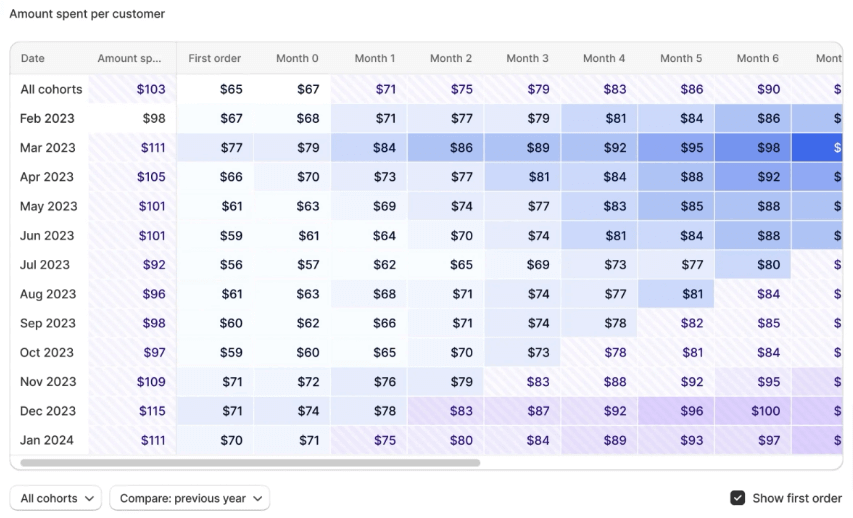 Shopify analytics