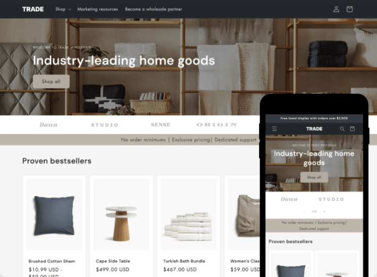 Shopify Trade theme