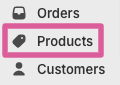 Shopify products menu