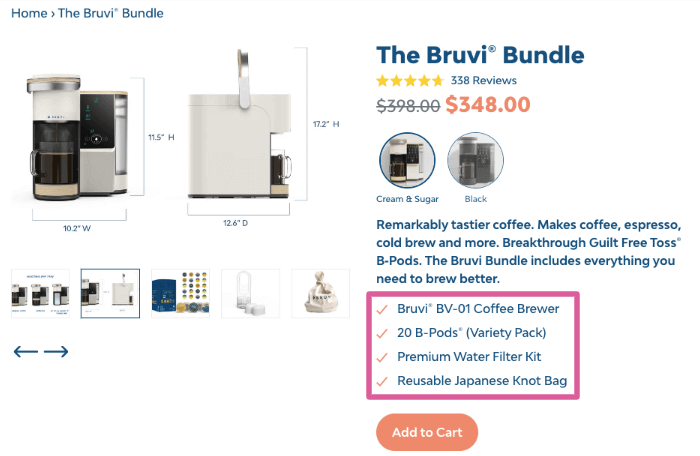 Product contents example