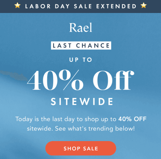 Sale follow-up email