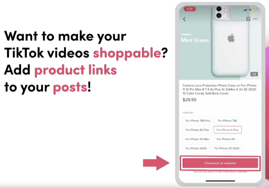 TikTok product tags