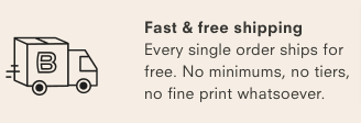 Fast & Free Shipping Badge.