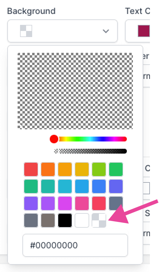 Transparent color support