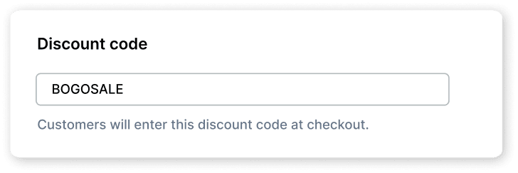 Shopify discount code